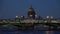 Annunciation bridge and the dome of Saint Isaac Cathedral in late may evening. Saint-Petersburg