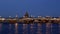 Annunciation bridge, St. Isaac`s Cathedral in the evening light during the white nights. Saint Petersburg,