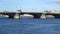 Annunciation bridge, sunny august day. Saint Petersburg
