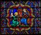Annunciation Stained Glass in Notre Dame, Paris