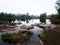 Anodard Pond and stone pool for thai people travelers travel visit and trail hiking in forest jungle top mountain with mist fog