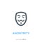 Anonymity line flat icon