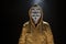 Anonymous activist hacker with mask studio shot