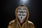 Anonymous activist hacker with mask studio shot