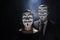 Anonymous activist hacker with mask studio shot