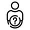 Anonymous agent icon, outline style