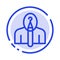 Anonymous, Artist, Author, Authorship, Creative Blue Dotted Line Line Icon