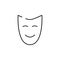 anonymous, face, happy icon. Element of Christmas for mobile concept and web apps illustration. Thin line icon for website design