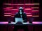 Anonymous hacker with hoodie. Concept of hacking cybersecurity, cybercrime, cyberattack, etc