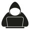 Anonymous hacker icon simple vector. Mark had person