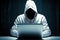 Anonymous Hacker in White Hoodie Embracing Ethical Hacking. created with Generative AI