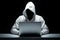 Anonymous Hacker in White Hoodie Embracing Ethical Hacking. created with Generative AI