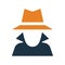 Anonymous, hidden, incognito icon. Glyph style vector EPS