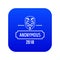 Anonymous icon blue vector