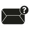 Anonymous mail icon simple vector. New hidden message