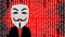 Anonymous man speaking against digitaly binary code background animation