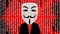 Anonymous man speaking against digitaly binary code background animation
