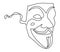 Anonymous mask symbol anarchic digital world mind. Attribute subculture, the idea of anonymity and freedom on the Internet.