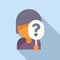 Anonymous person icon flat vector. Hidden human