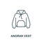 Anorak Vest icon from winter collection. Simple line element Anorak Vest for templates, web design and infographics