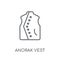 Anorak Vest linear icon. Modern outline Anorak Vest logo concept