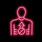 anorexia psychological disease neon glow icon illustration