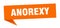 anorexy banner. anorexy speech bubble.