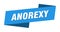 anorexy banner template. ribbon label sign. sticker