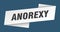 anorexy banner template. ribbon label sign. sticker