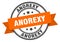 anorexy label sign. round stamp. band. ribbon