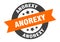 anorexy sign. round ribbon sticker. isolated tag