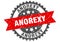 Anorexy stamp. anorexy grunge round sign.