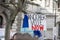 Another vote now, Anti Brexit banner at a political protest in London