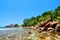 Anse Caiman beach in La Digue Island, Seychelles.