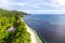 Anse Citron beach under a cloudy sky