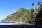 Anse Couleuvre Black Sand Beach Martinique Islands Caribbean Sea