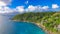 Anse La Liberte\\\' in Mahe\\\', Seychelles. Amazing aerial view from drone