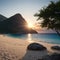 Anse Lazio beach, Praslin island, Seychelles made with Generative AI