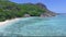 Anse Source Argent, La Digue. Amazing aerial view from drone on a beautiful sunny day - Seychelles Islands