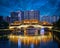 Anshun bridge at night, Chengdu, China