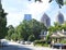 Ansley Park street view with towers, buildings, and trees