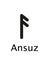 Ansuz of Runes alphabet