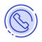 Answer, Call, Phone Blue Dotted Line Line Icon