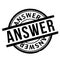 Answer rubber stamp