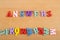 ANSWERS word on wooden background composed from colorful abc alphabet block wooden letters, copy space for ad text