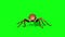 Ant Insect Walkcycle Front Green Screen 3D Rendering Animation