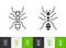 Ant simple animal black line insect vector icon