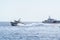 Antalya Coast Guard boat conducts protection patrol during the Turkish Stars show