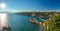 Antalya Marina entrance with Sailboats and view to open sea