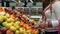 Antalya, Turkey - 25 March 2016: Mother and douther approaching the fruits